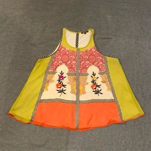 Anthropologie/Vineet Bahl: Embroidered Swing Tank Top